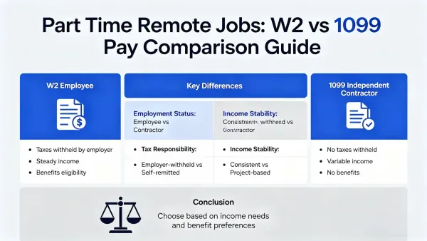 Part Time Remote Jobs: W2 vs 1099 Pay Comparison Guide | Salary Calculator